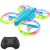 Lisoco Drone Mini Drone with Led Light - 360 Flip 2 Batteries (Light Blue)
