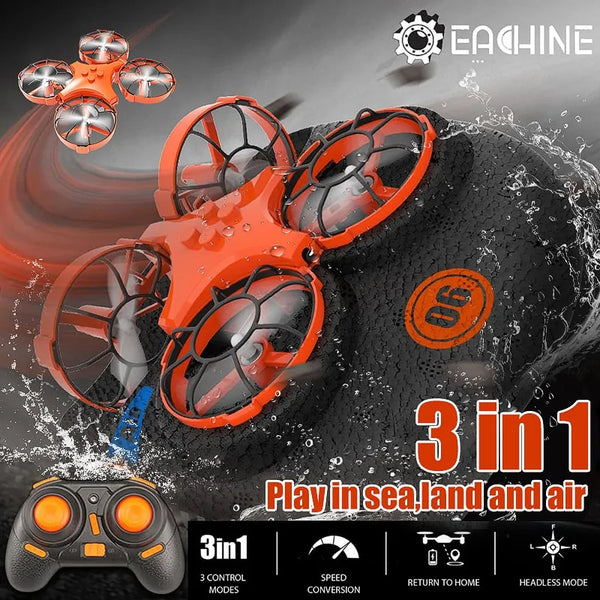 3 In 1 RC Drone Quadcopter (Air Sea & Land)